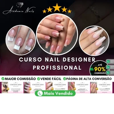 Imagem de divulgação de Nail Designer Profissional - Curso Completo Alongamento de Unhas
